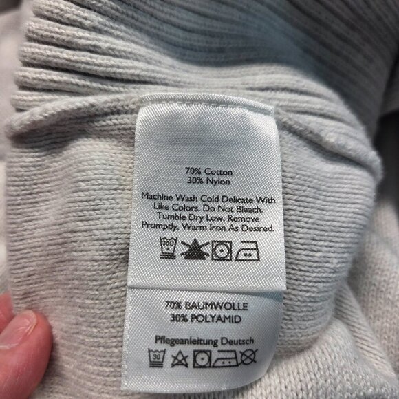 Eddie Bauer 2XL Light Gray Medium Weight Cowl Neck Longsleeve Pullover Sweater - Picture 9 of 9